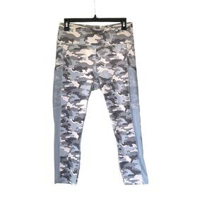 Fabletics Gray White Camo High-Rise Leggings
